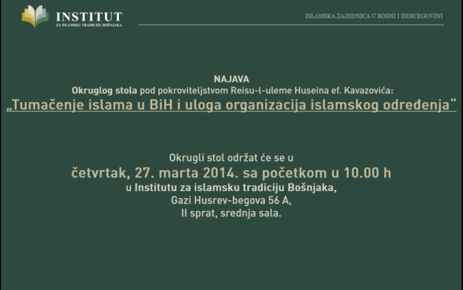 TUMAČENJE ISLAMA U BIH I ULOGA ORGANIZACIJA ISLAMSKOG ODREĐENJA
