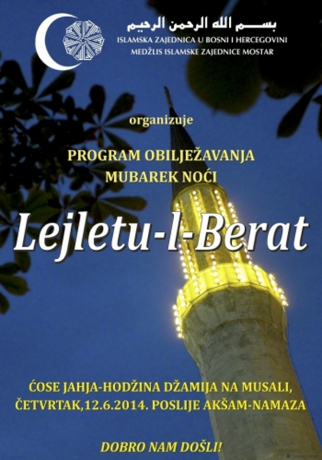 Program obilježavanja mubarek noći Lejletu-l-Berat
