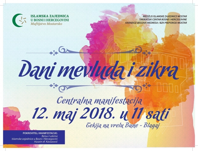 Centralni program manifestacije Dani mevluda i zikra