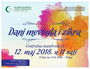 Centralni program manifestacije Dani mevluda i zikra