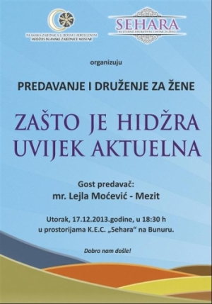 Predavanje za žene na temu: Za&scaron;to je hidžra uvijek aktuelna?