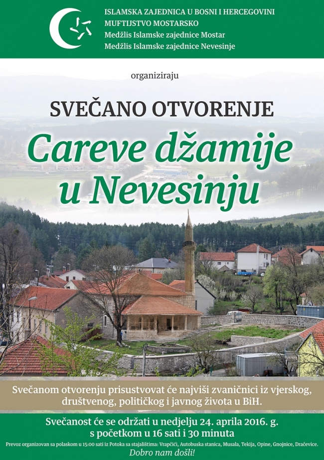Svečano otvorenje Careve džamije u Nevesinju