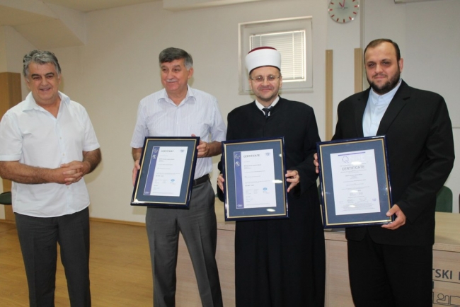 Medžlisu Islamske zajednice Mostar dodijeljen certifikat ISO standarda