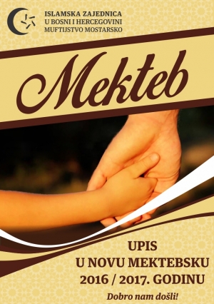 Upis u mekteb 2016/2017.