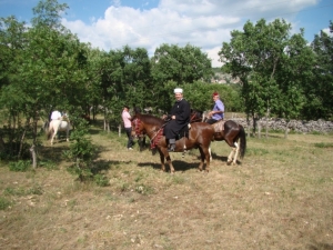 Glavni imam Suljo ef. Cikotić na čelu konjanika iz Hercegovine