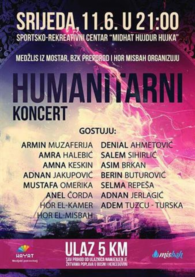 Humanitarni koncert za žrtve poplava