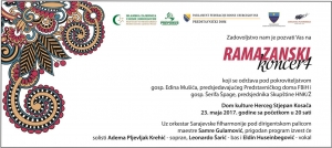 Ramazanski koncert Sarajevske filharmonije u utorak u Kosači